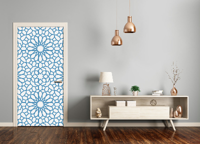 Self-adhesive door veneer Oriental pattern