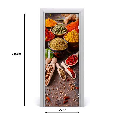 Self-adhesive door sticker Spices