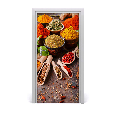 Self-adhesive door sticker Spices