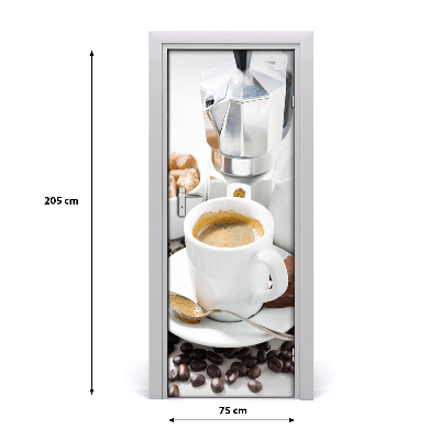 Self-adhesive door sticker Cup of coffee