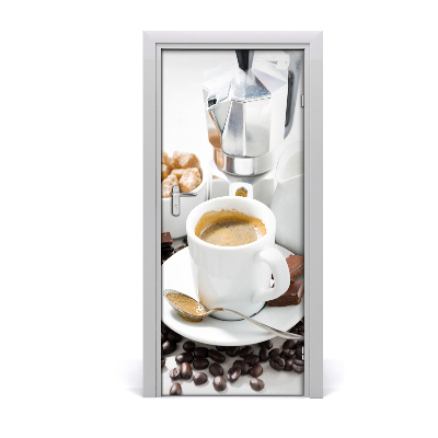 Self-adhesive door sticker Cup of coffee