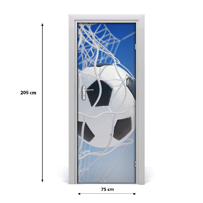 Self-adhesive door wallpaper Ball in the goal