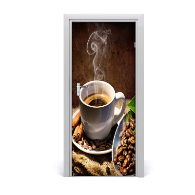 Self-adhesive door sticker Cup of coffee