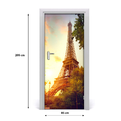 Self-adhesive door wallpaper Eiffel tower