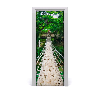 Self-adhesive door sticker Suspension bridge