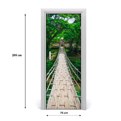 Self-adhesive door sticker Suspension bridge