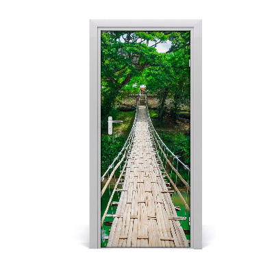 Self-adhesive door sticker Suspension bridge