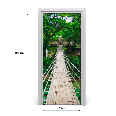 Self-adhesive door sticker Suspension bridge