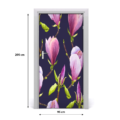 Self-adhesive door wallpaper Magnolia