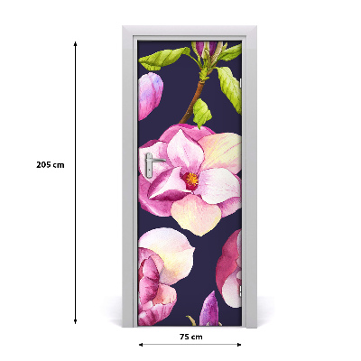 Self-adhesive door wallpaper Magnolia