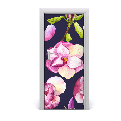 Self-adhesive door wallpaper Magnolia