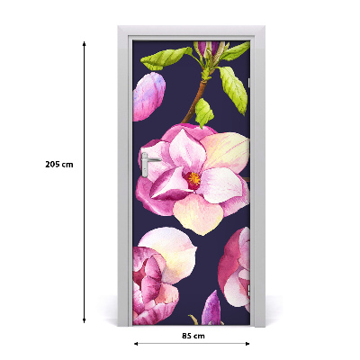 Self-adhesive door wallpaper Magnolia