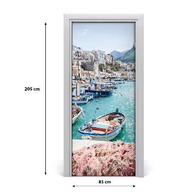 Self-adhesive door wallpaper Sicilia