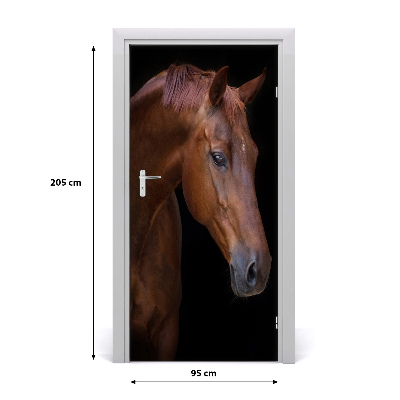 Self-adhesive door sticker Portrait of a horse