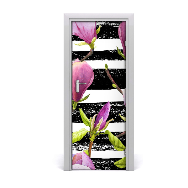 Self-adhesive door wallpaper Magnolia