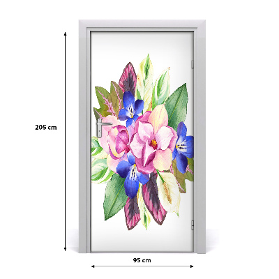 Self-adhesive door veneer Bouquet of flowers