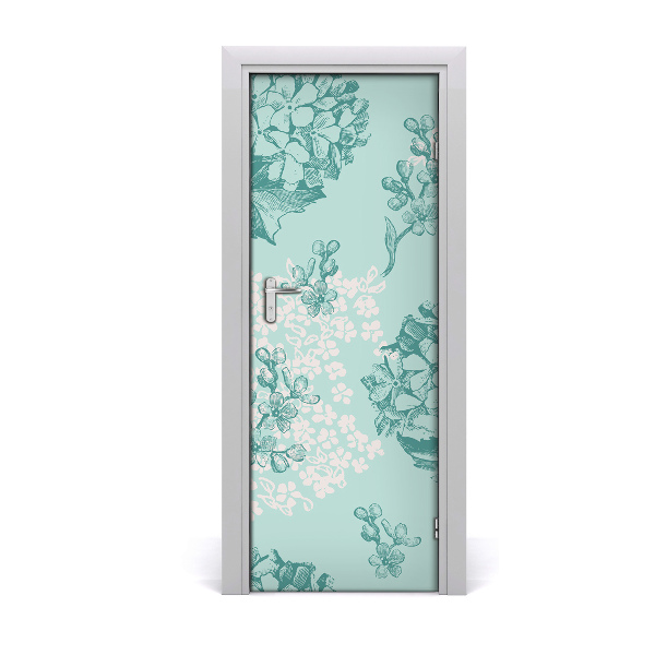 Self-adhesive door veneer Hydrangea