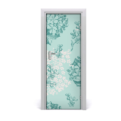 Self-adhesive door veneer Hydrangea