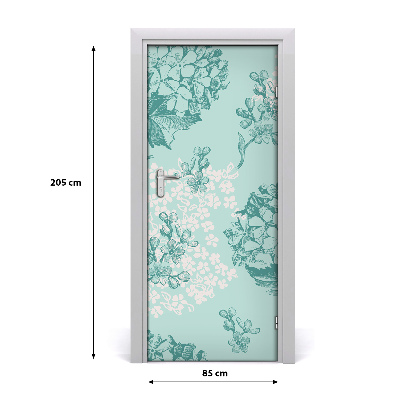 Self-adhesive door veneer Hydrangea