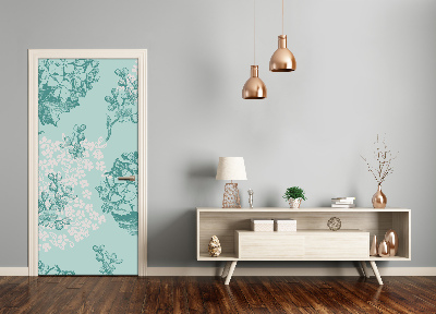 Self-adhesive door veneer Hydrangea