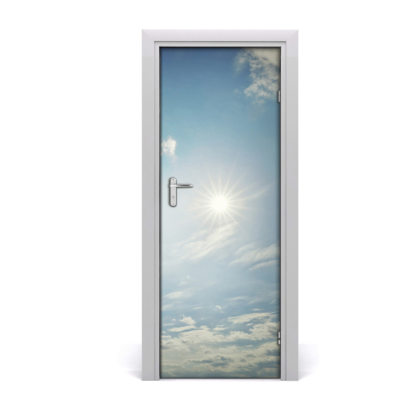 Self-adhesive door sticker Sun in the sky