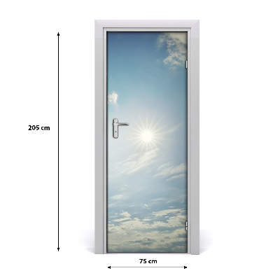 Self-adhesive door sticker Sun in the sky