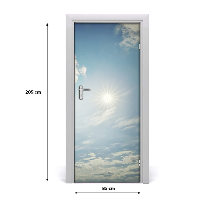 Self-adhesive door sticker Sun in the sky