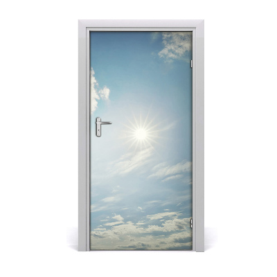 Self-adhesive door sticker Sun in the sky