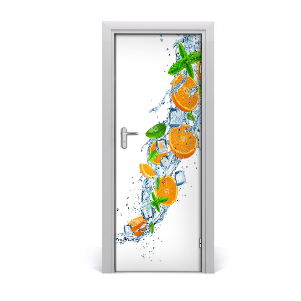 Self-adhesive door sticker Oranges