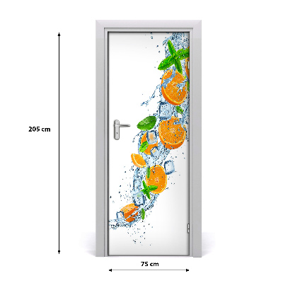 Self-adhesive door sticker Oranges