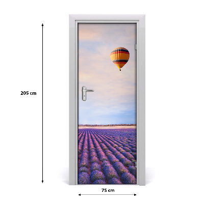 Self-adhesive door wallpaper Lavender fields