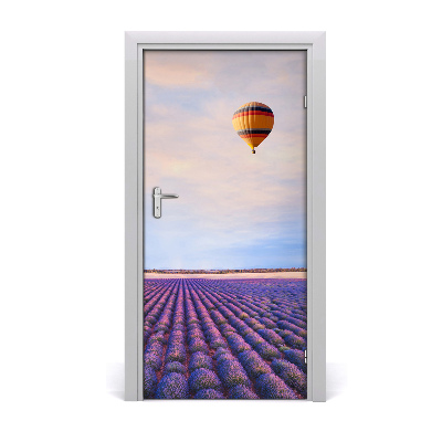 Self-adhesive door wallpaper Lavender fields