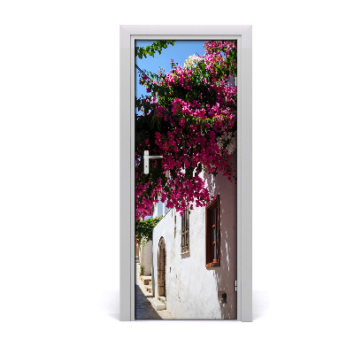 Self-adhesive door wallpaper Rhodes greece