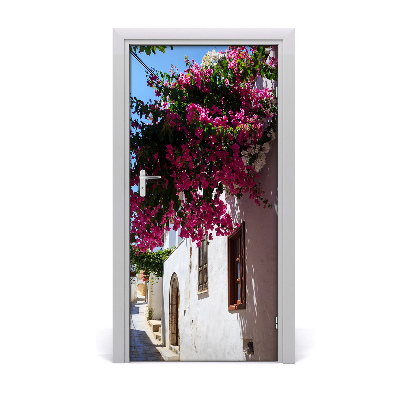 Self-adhesive door wallpaper Rhodes greece