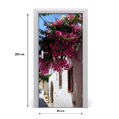 Self-adhesive door wallpaper Rhodes greece