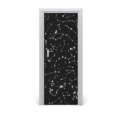 Self-adhesive door wallpaper Constellation