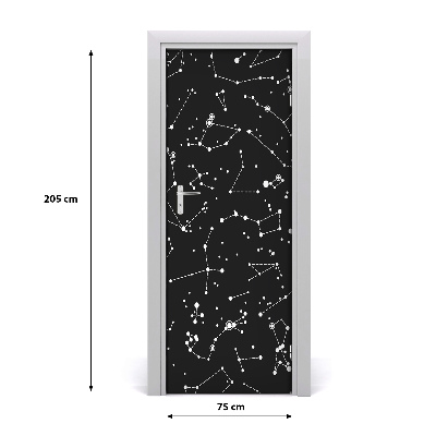 Self-adhesive door wallpaper Constellation