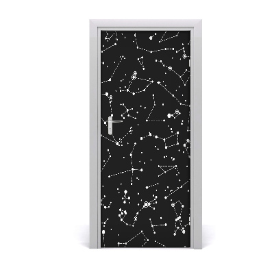 Self-adhesive door wallpaper Constellation