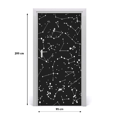 Self-adhesive door wallpaper Constellation