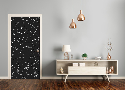 Self-adhesive door wallpaper Constellation