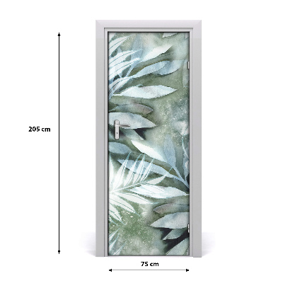 Self-adhesive door wallpaper Leaves