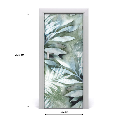 Self-adhesive door wallpaper Leaves