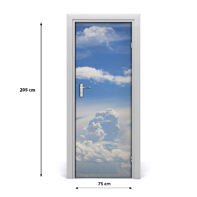 Self-adhesive door sticker Clouds in the sky