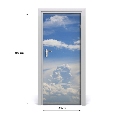 Self-adhesive door sticker Clouds in the sky