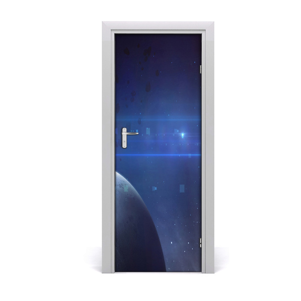 Self-adhesive door wallpaper Spacecraft