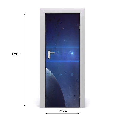 Self-adhesive door wallpaper Spacecraft