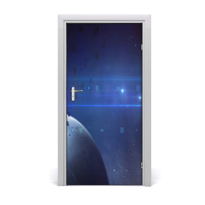 Self-adhesive door wallpaper Spacecraft