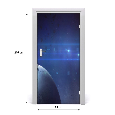 Self-adhesive door wallpaper Spacecraft