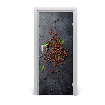 Self-adhesive door sticker Coffee beans