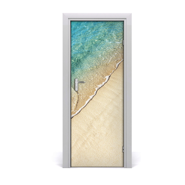 Self-adhesive door sticker Sea wave